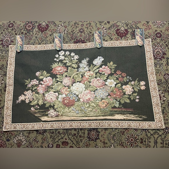 Vintage Floral Tapestry Wall Hanging